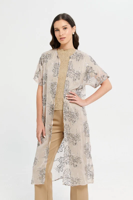 One-DAY Sale Woman Beige Printed Dress