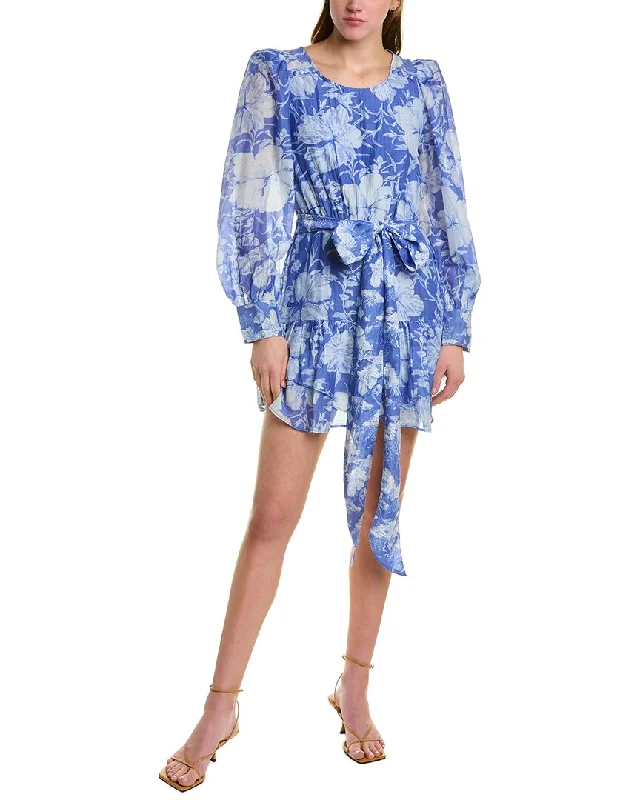 Savings Galore LoveShackFancy Teyana Silk-Blend Mini Dress