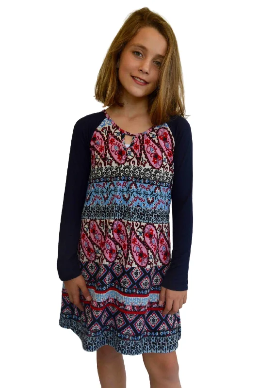 Huge Discounts Tween Fall Dresses In Pink/red Dolman W/black Sleeve