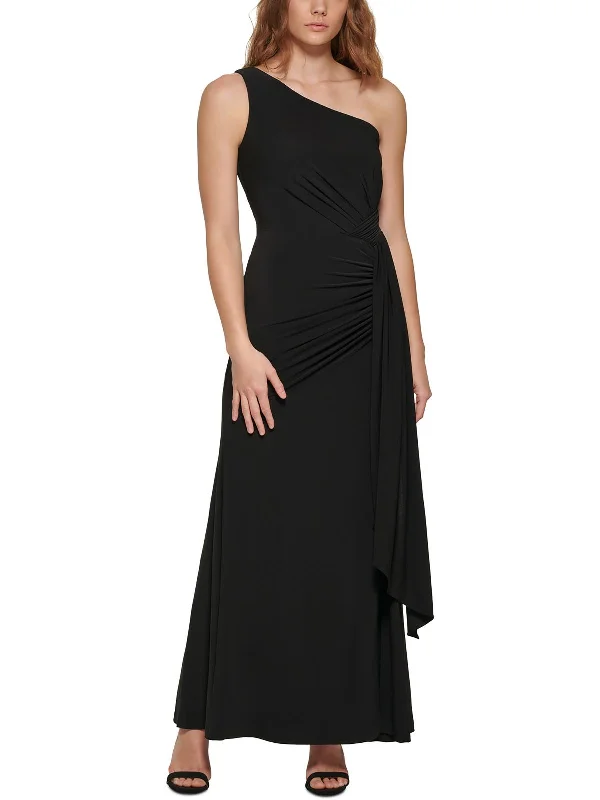 Discount Mania Womens One Shoulder Formal Evening Dress