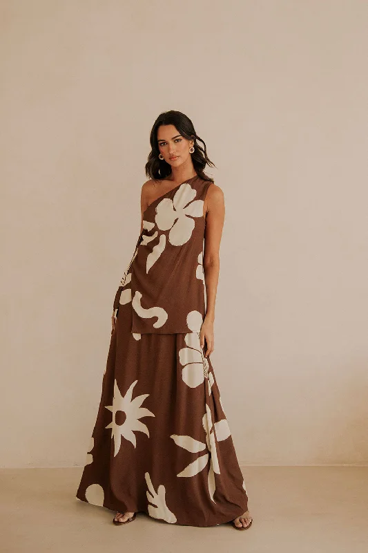 One-DAY Sale Lessi Dress - Galene Brown