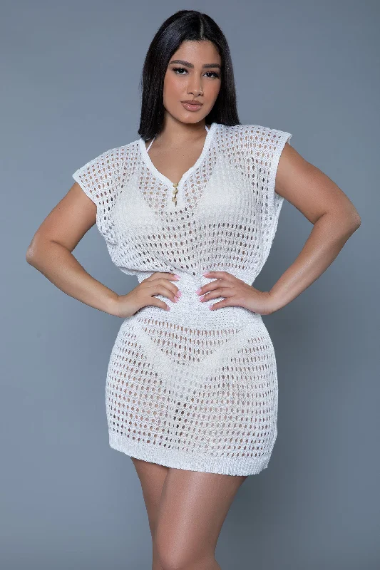 Special Discount Sophia Crochet Net Mini Dress
