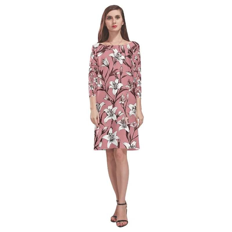 Discount Mania Women's Loose Round Neck Dress (Model D22)