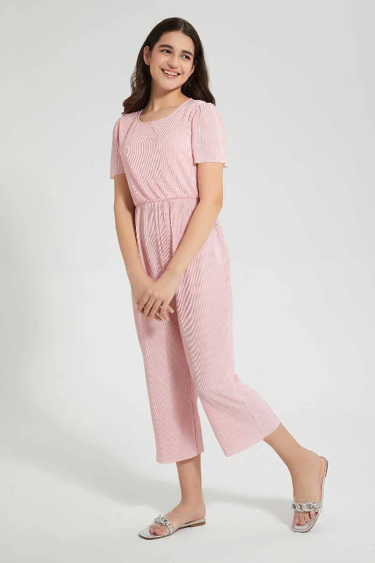 Special Buy Pink Pleated Jumpsuit