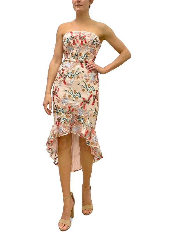 New Markdowns Womens Hi Low Midi Cocktail and Party Dress
