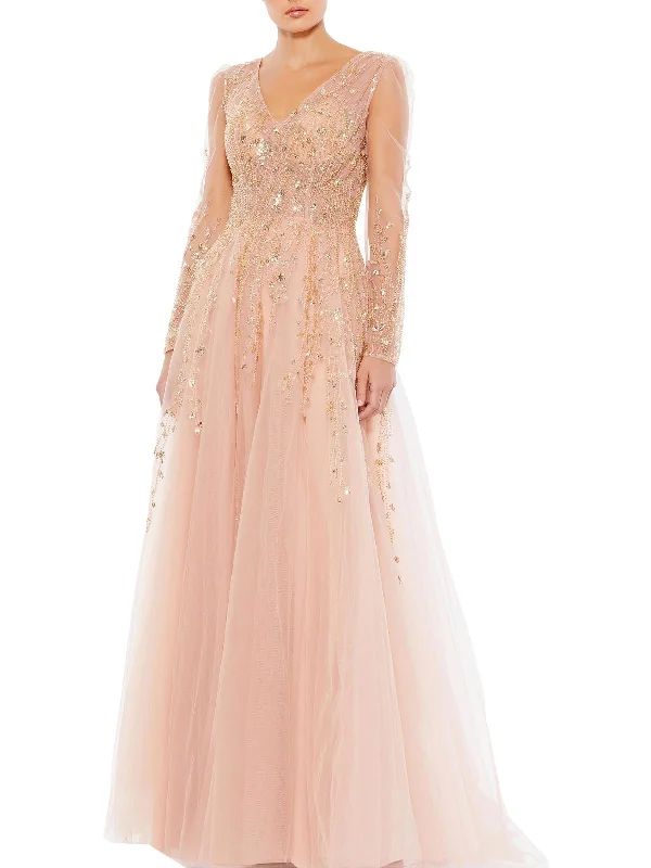 Unbeatable Prices Womens Sequined Long Evening Dress