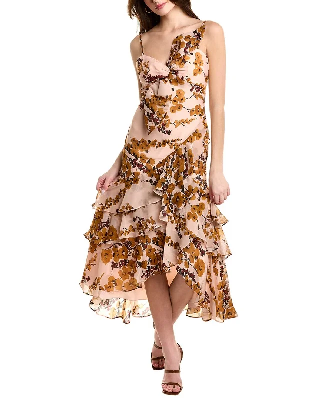 Doorbuster Deal Badgley Mischka Tiered Cocktail Dress