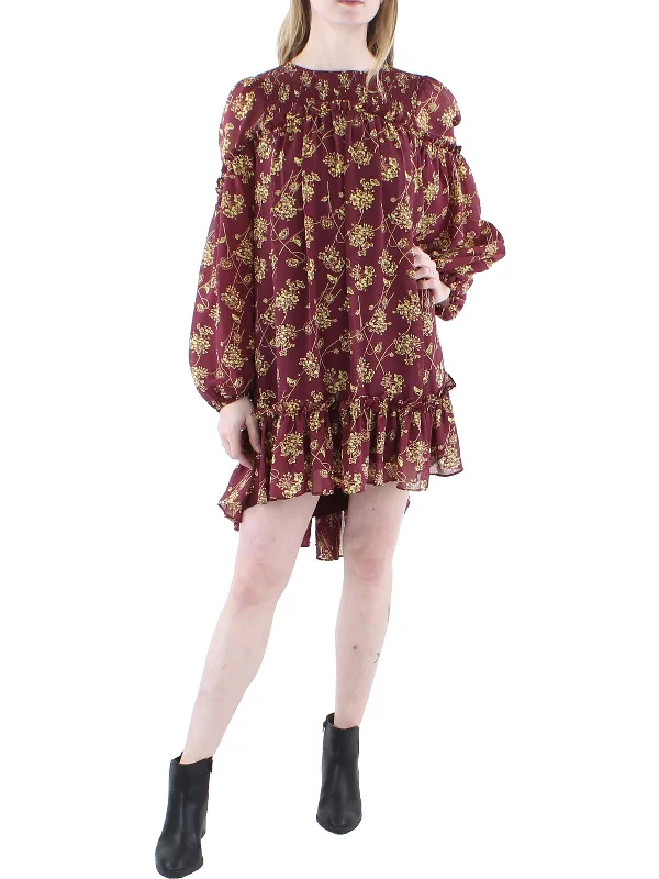 Big Savings Zola Womens Chiffon Floral Shift Dress