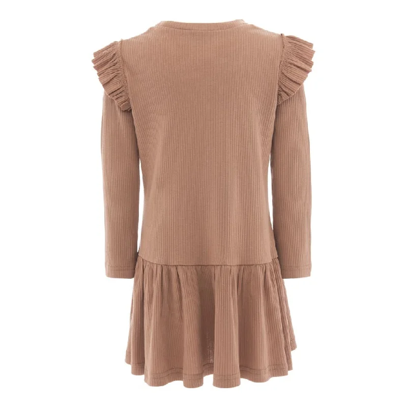 Value Deals Pink Fawn Modal Ruffle Dress