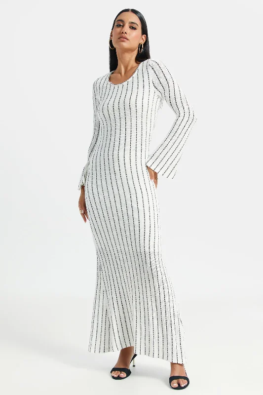 Discount Extravaganza Women Ivory Maxi Dress