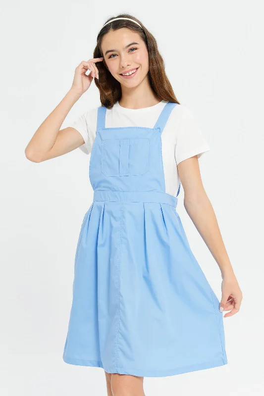 Unmissable Offer Senior Girls Blue Denim Dungaree