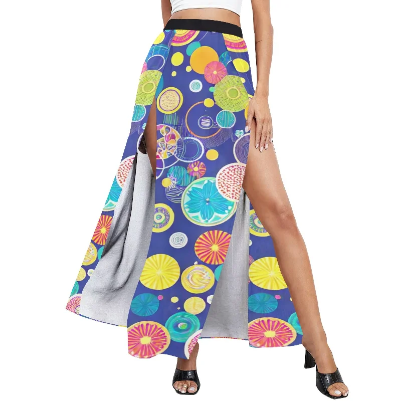Mega Sale Women's High Slit Long Beach Dress (S40)
