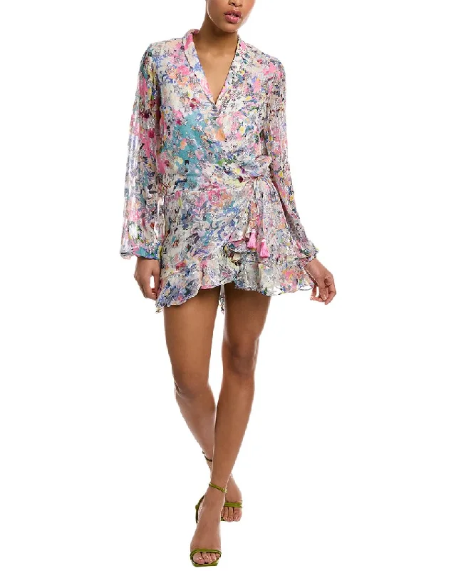 Major Savings Rococo Sand Faux Wrap Mini Dress