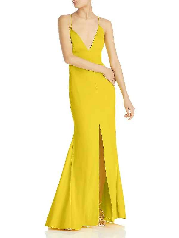 Savings Galore Womens Mermaid V-Neck Evening Dress