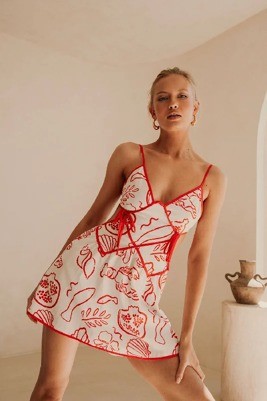 Best Deals Backless Amie Dress - Shoreline Red