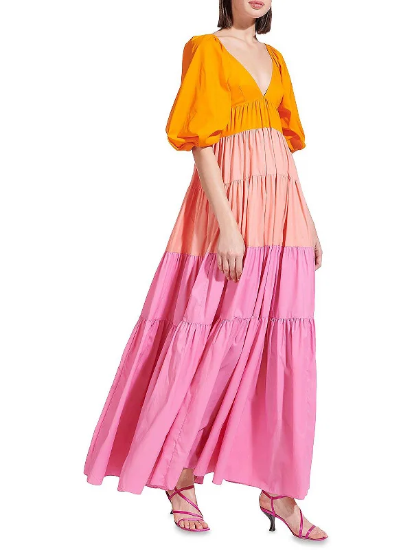 Special Buy Meadow Womens Tiered Long Maxi Dress