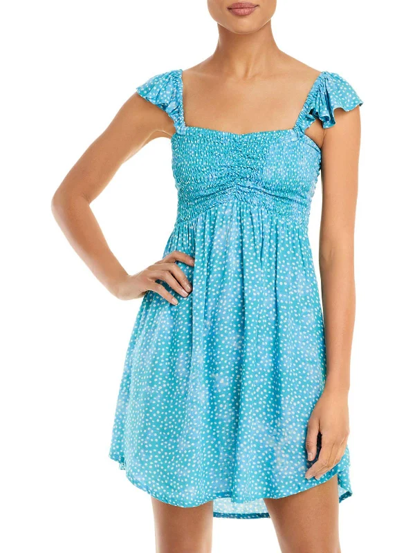 Price Break Hollie Womens Smocked Mini Sundress
