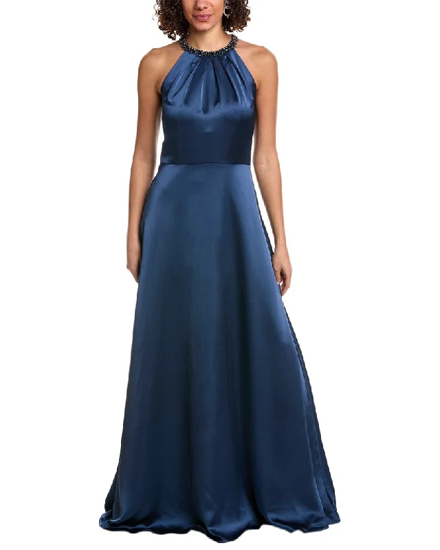 Limited Quantity Teri Jon by Rickie Freeman Satin Gown
