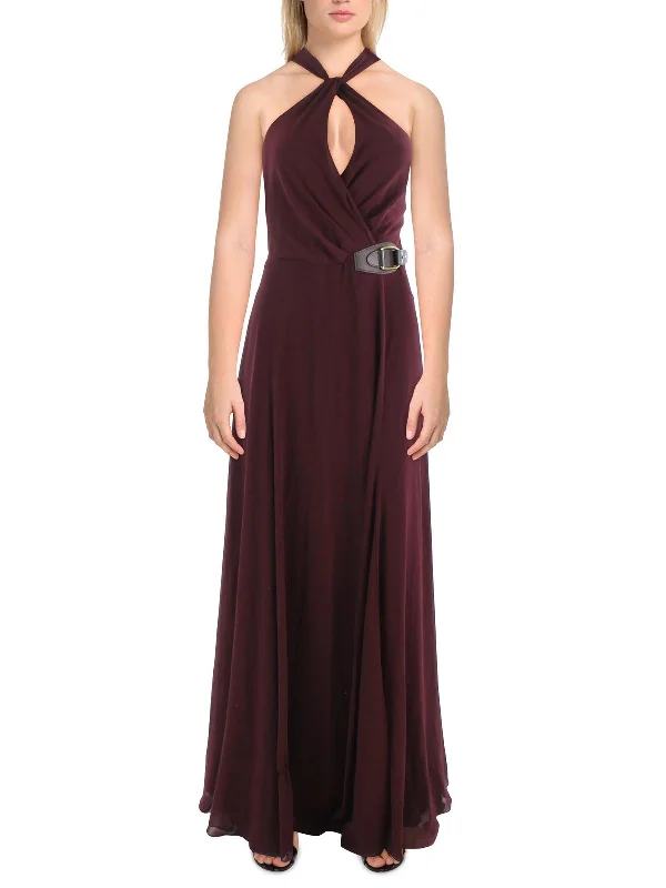 Savings Galore Womens Halter Long Evening Dress