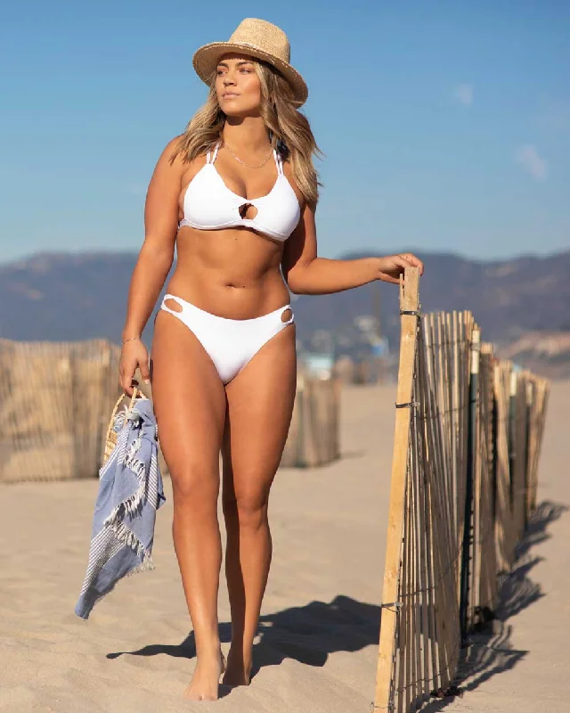 Get It Before It’s Gone Peekaboo Crisscross Halter Bathingsuit Top & Peekaboo Bottom