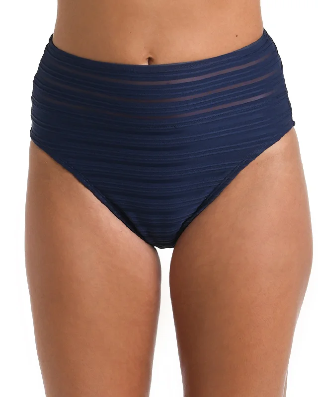 Can't Miss 2024 La Blanca Fluid Lines High-Waist Bottom w/ Mesh Detail - Lb4ce98