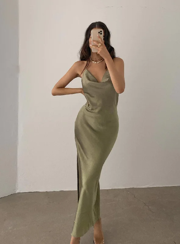 Amazing Deals Alissa Midi Dress Green