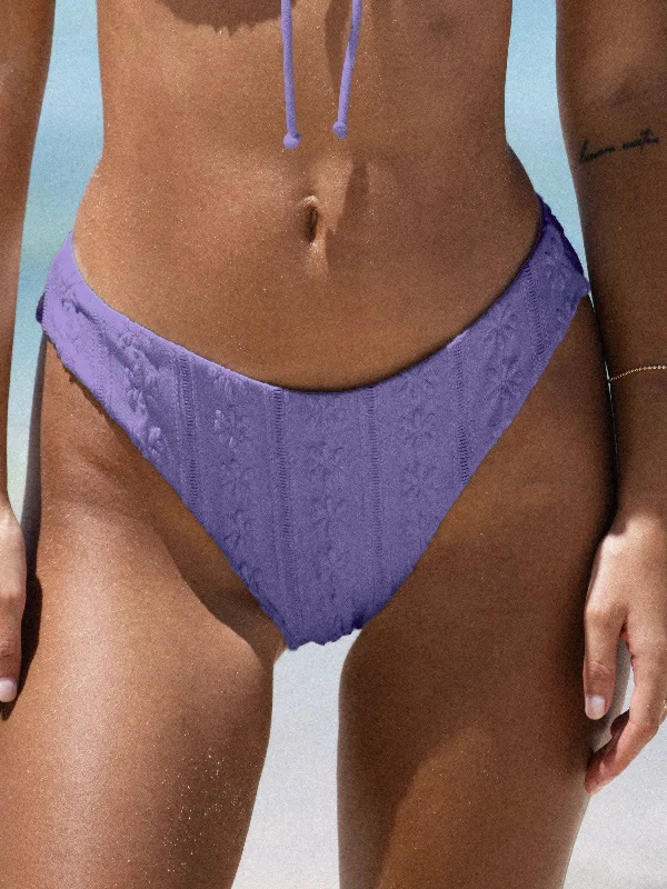 Closeout Purple Jacquard Bikini Bottom
