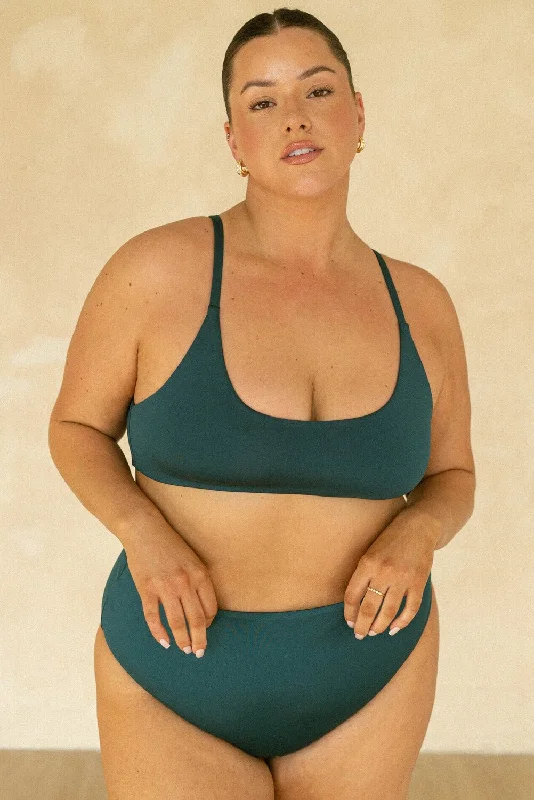 Early Bird Discount The High-Waisted Scrunch Bottoms - Deep Teal