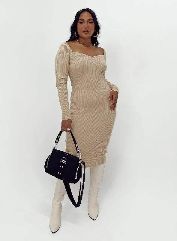 Final Markdown Neaman Midi Dress Beige