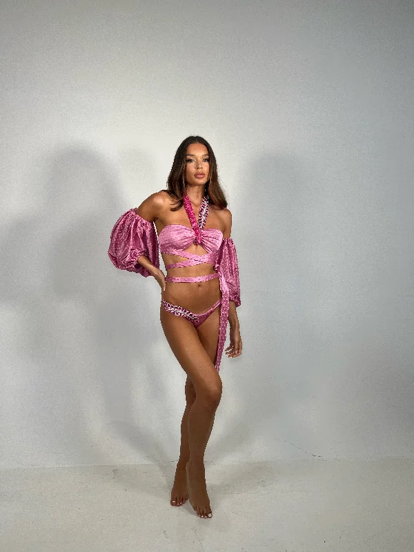 Don't Wait Pink Silk - LEVANA Bikini Knicker