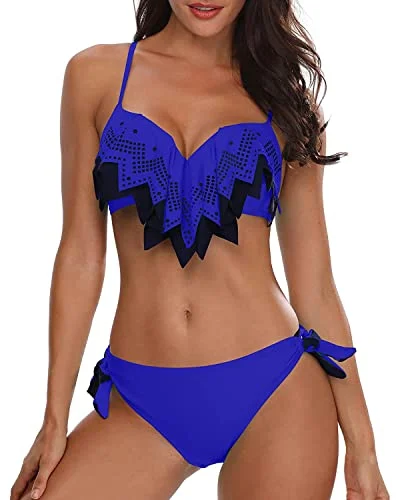 Huge Savings Sexy Ruffle Swimsuit Push Up Underwire Bikini Sets