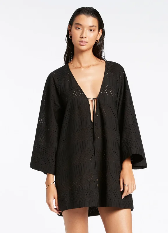 Lowest Price Broderie Kaftan - Black