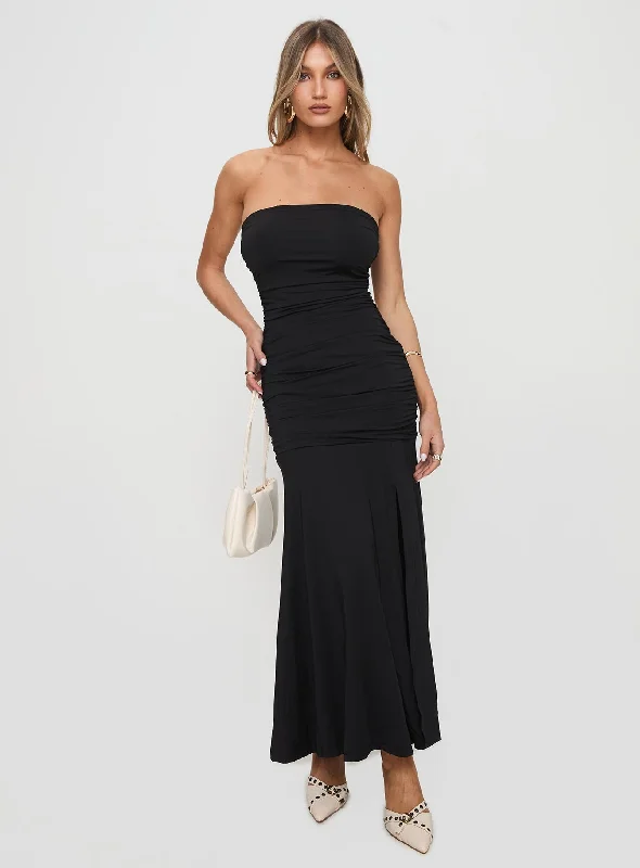Bonus Savings Caymus Strapless Maxi Dress Black