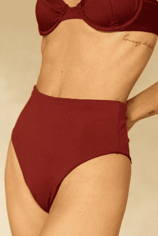 Special Promotion The High-Waisted Scrunch Bottoms - Pomegranate