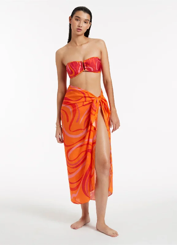 Instant Discount Vortici Sarong - Retro Orange