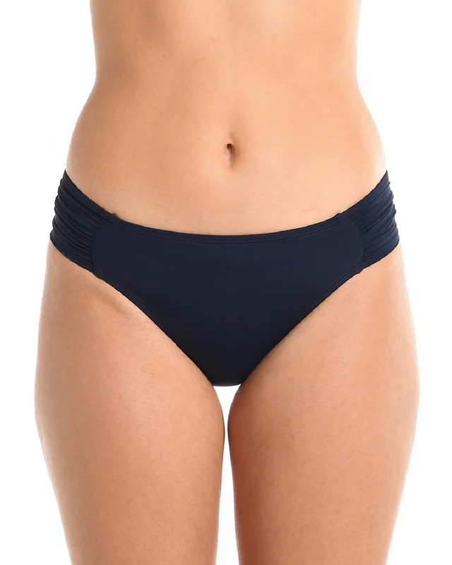 Price Cut 2024 La Blanca Island Goddess Side Shirred Hipster Bikini Bottom (More colors available) - LB0IG96