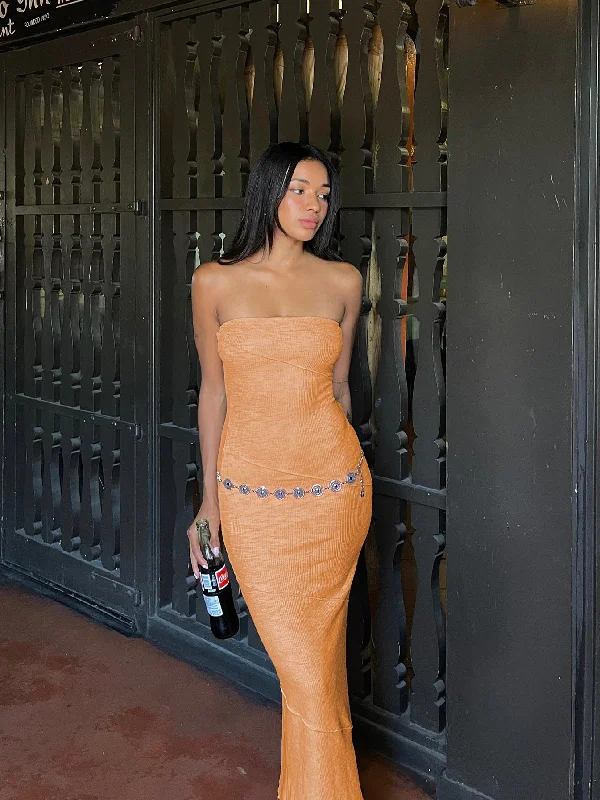 Super Deal Oscar Midi Dress Orange