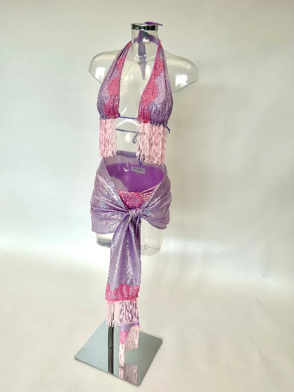Instant Savings The LILY Bikini and Sarong (Lilac/Pink)