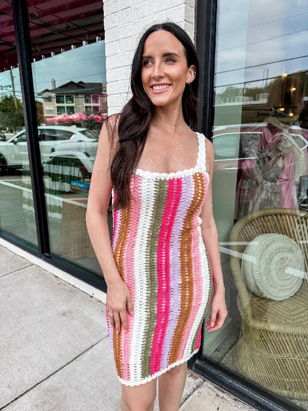 Savings Galore Lito Crochet Mini Dress