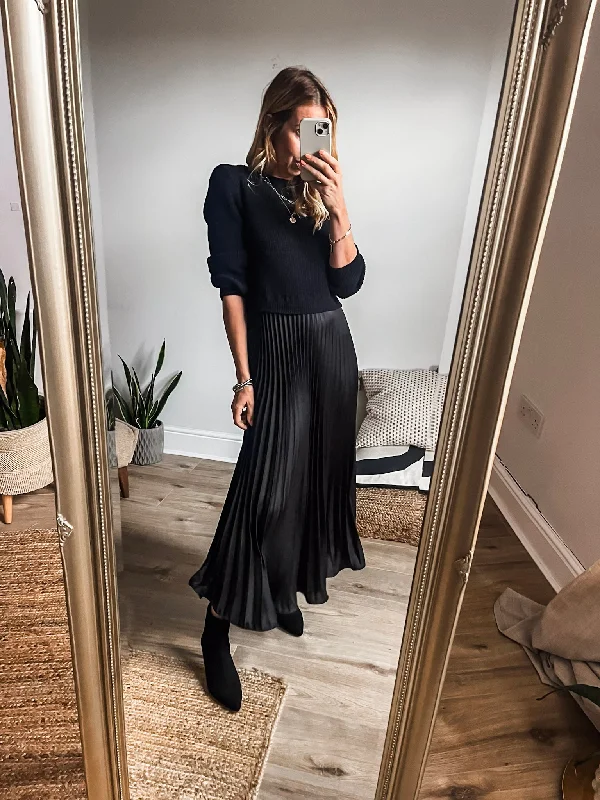 Limited Time Neat Fit 2-in-1 Pleated Jumper Dress
