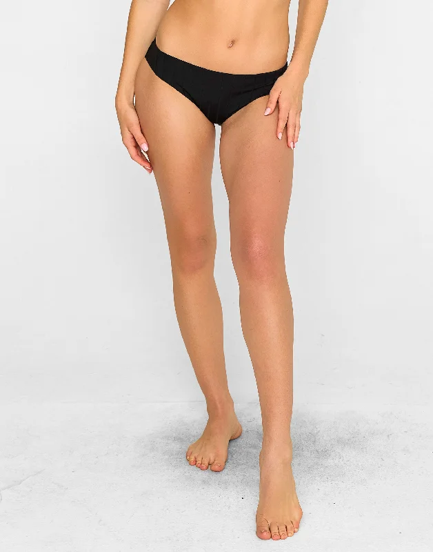 Limited Time Discount Gloria Full Bottom - Black Shiny Wide Rib