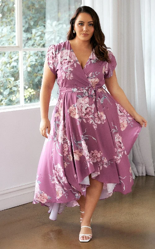 Huge Savings Erin Maxi Dress - Mauve Floral