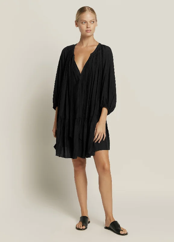Take Advantage Casa Lucia Bell Sleeve Kaftan - Black
