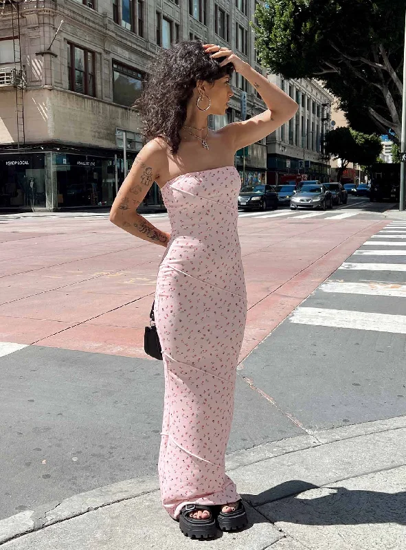 Bargain Prices Oscar Midi Dress Pink Floral