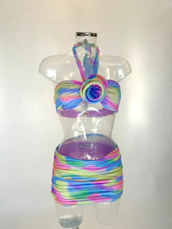 Bargain Prices The AMELIA Bikini and Skirt (Tie Dye Snake)