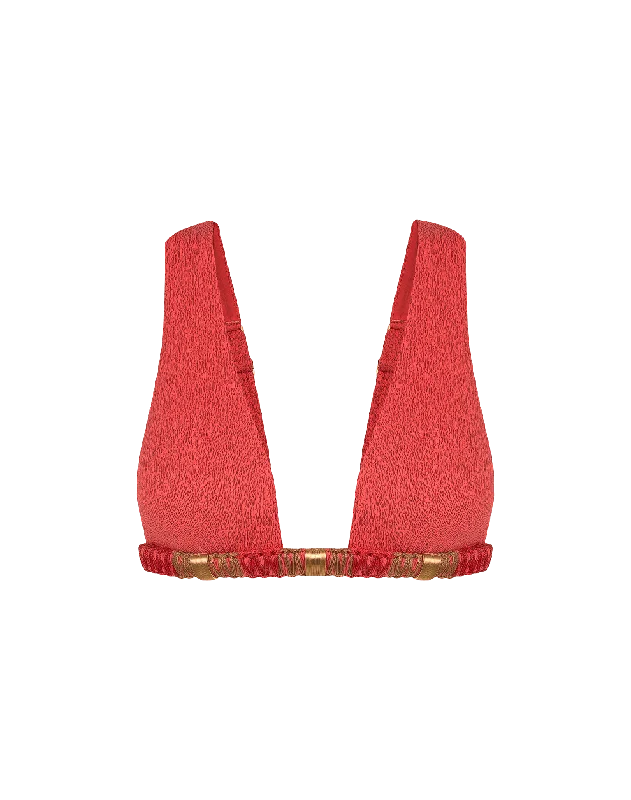 Limited Time Firenze Sally Parallel Tri Top - Raspberry