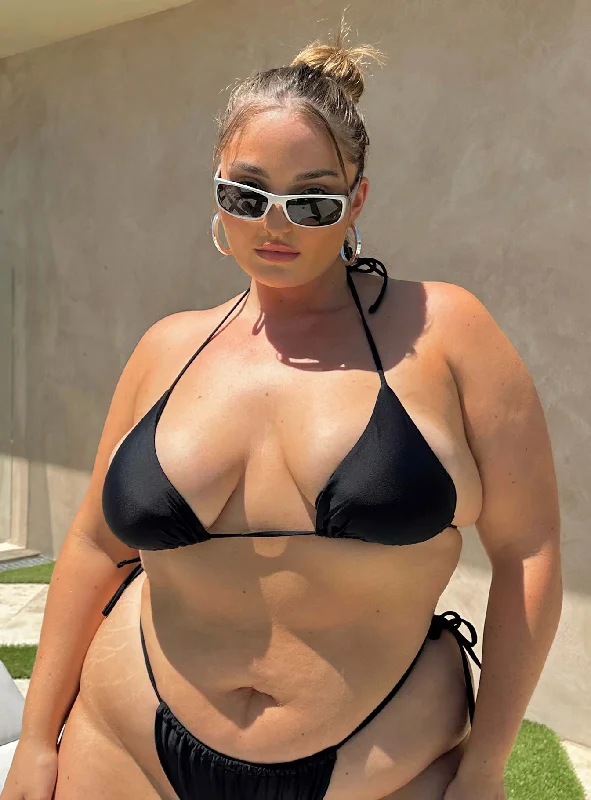 Daily Deals Jenner Bikini Top Black Curve