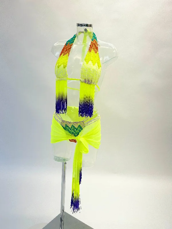 Bargain Bin The LILY Bikini and Sarong (Neon Yellow)