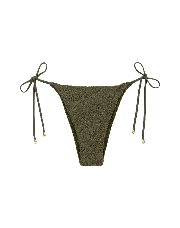 Hot Deal Mesh Tie Side Bottom - Evergreen