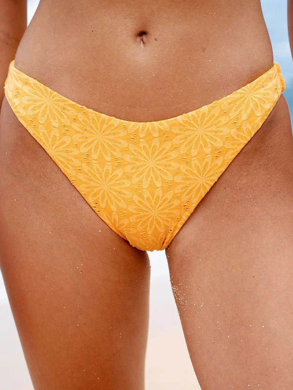 Overstock Sale Yellow Jacquard Bikini Bottom